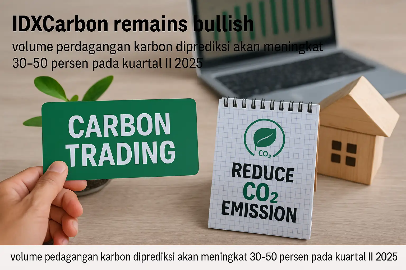 Ilustrasi perjalanan IDXCarbon sepanjang awal 2025.
