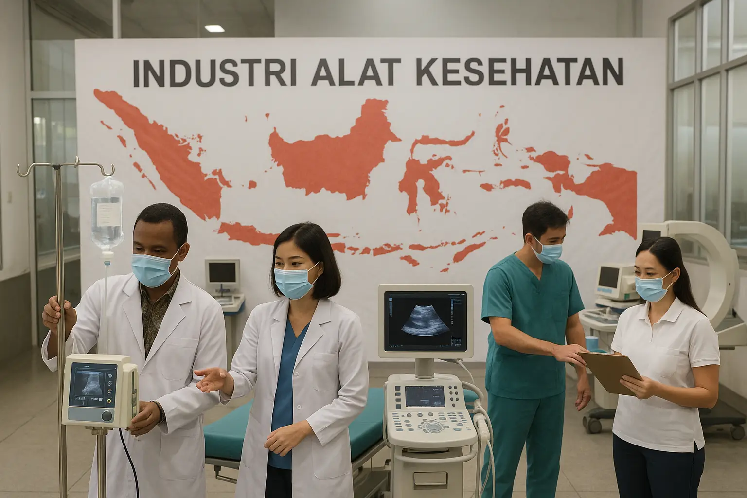 Ilustrasi industri alat-alat kesehatan di Indonesia.