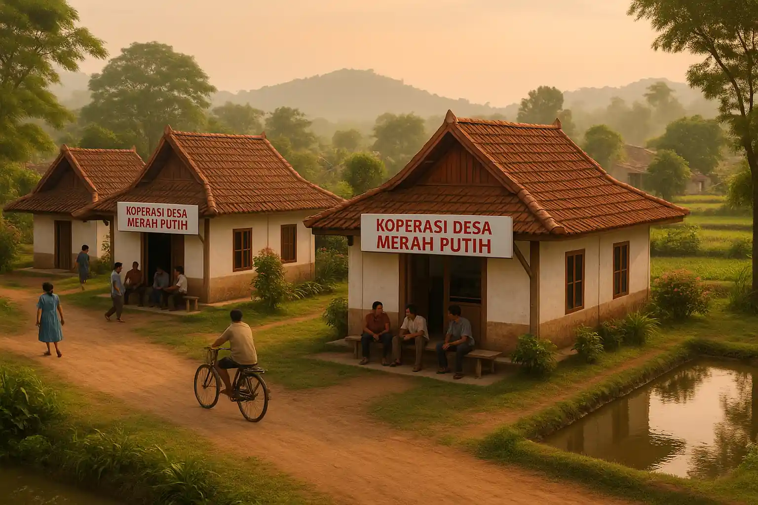 CORE bilang koperasi desa harus dibangun dari kesadaran rakyat, bukan proyek top-down. Anggaran jumbo Rp400 triliun berisiko gagal bila tak dikelola tepat. Gambar dibuat oleh AI untuk KabarBursa.com.