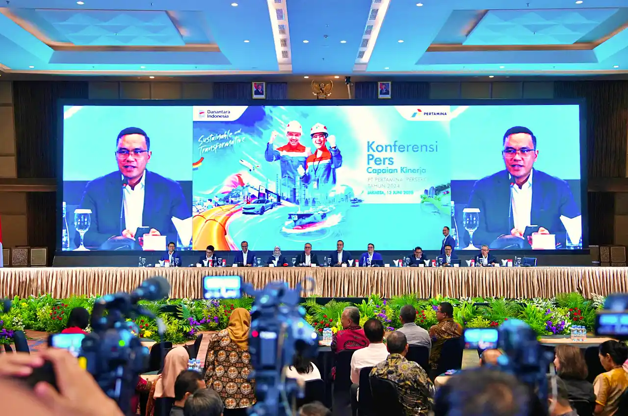 Konferensi Pers Kinerja Pertamina Tahun 2024 yang berlangsung di Grha Pertamina, Jumat, 13 Juni 2025. (Foto: Dok. Pertamina)