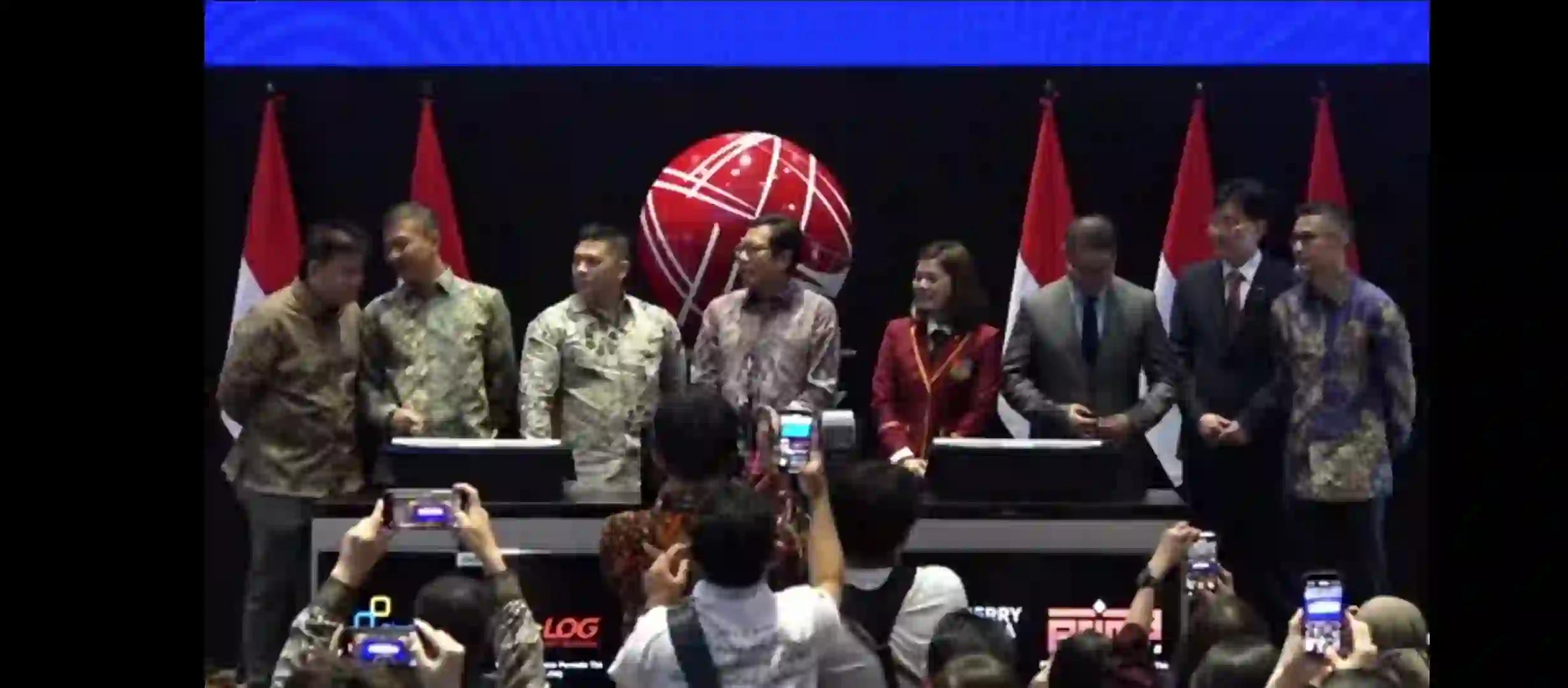 Seremonial pencatatan Saham perdana CHEK, BLOG, MERI dan PMUI di Main Hall Bursa Efek Indonesia, Jakarta pada Kamis, 10 Juli 2025.