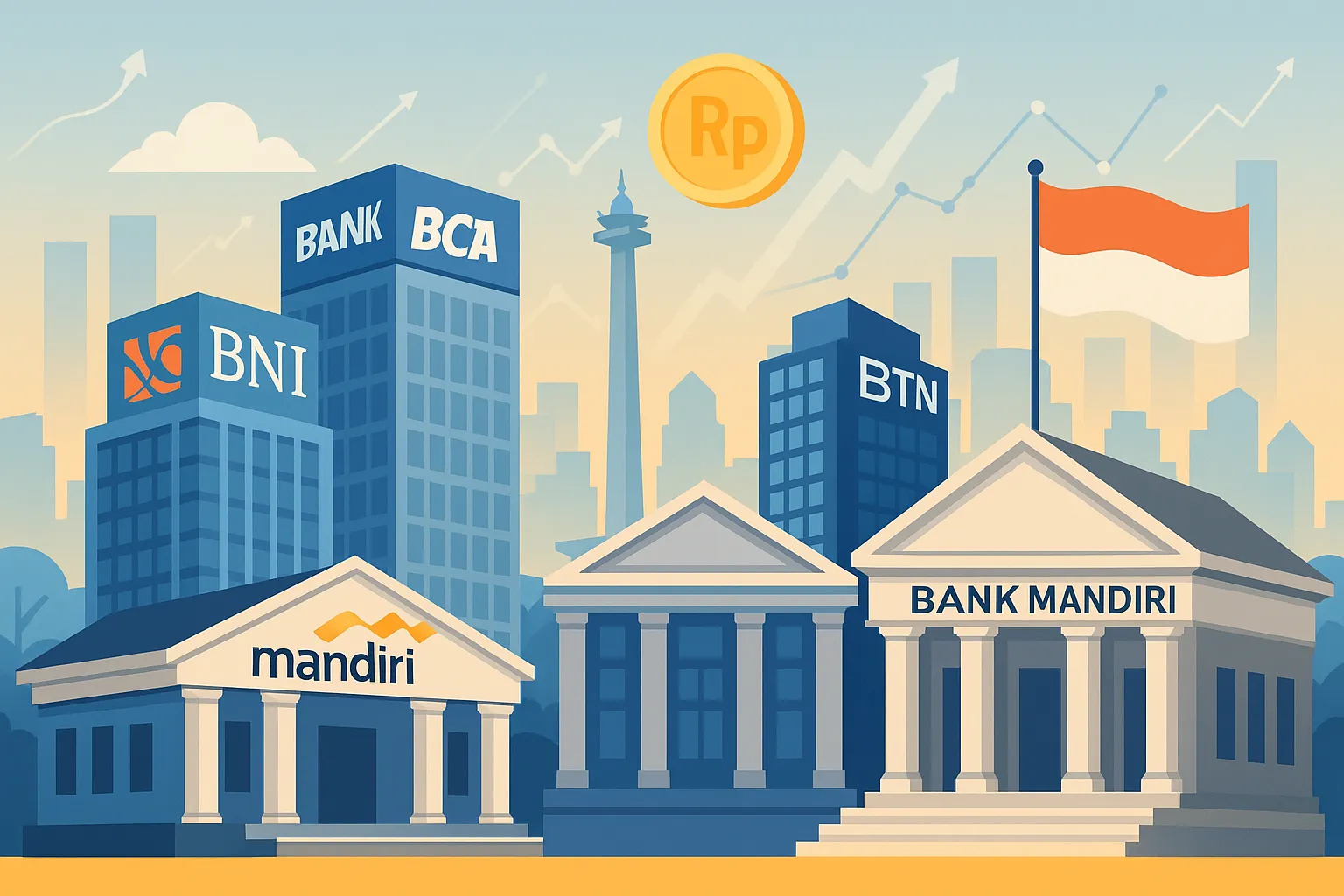 Ilustrasi sektor perbankan Indonesia. Foto: AI untuk KabarBursa.