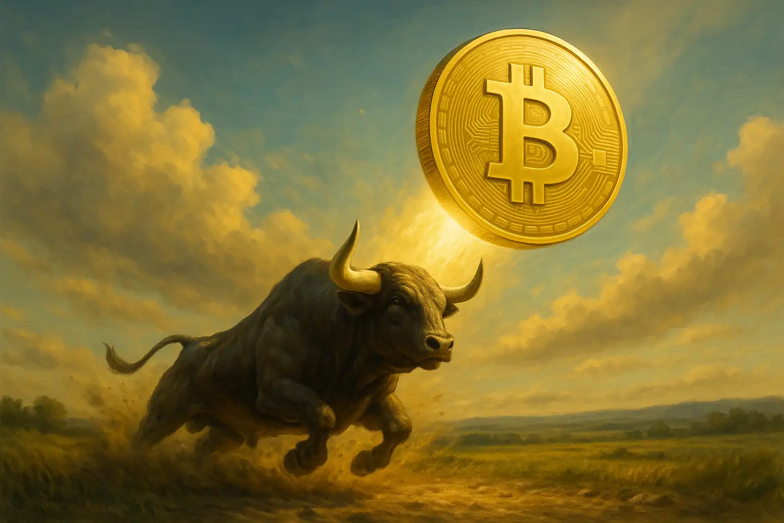 Ilustrasi Bitcoin pada hari ini mengalami kenaikan. Foto: AI untuk KabarBursa.