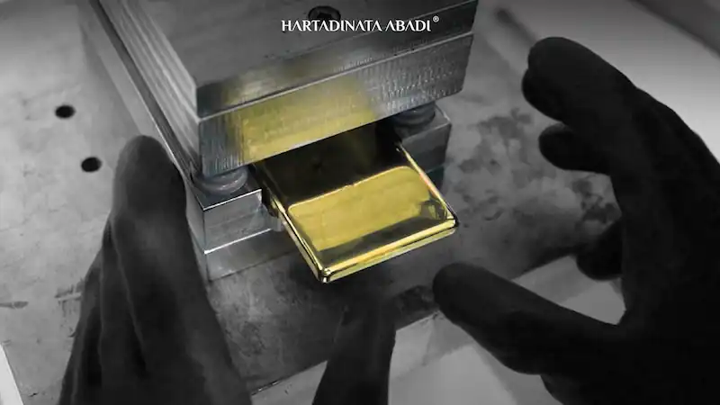 Emas batangan produksi PT Hartadinata Abadi Tbk. Foto: Dok Perusahaan.