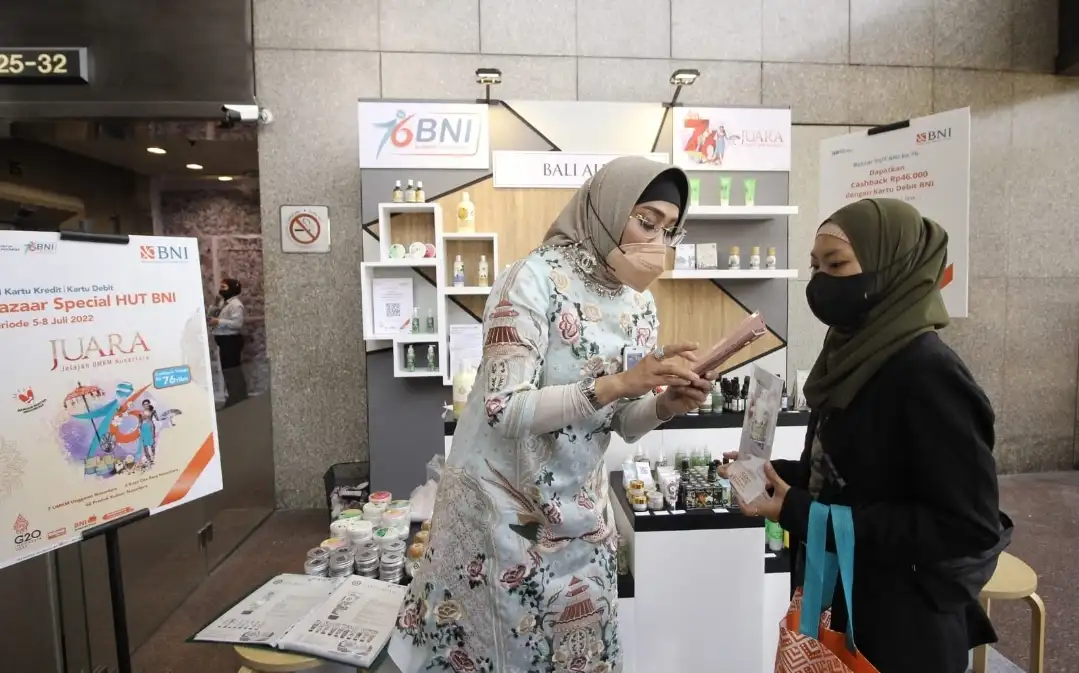 Kinerja positif BNI dalam mendorong UMKM naik kelas hingga tembus pasar global, ada program Xpora dan Diaspora Loan. Foto: dok. BNI