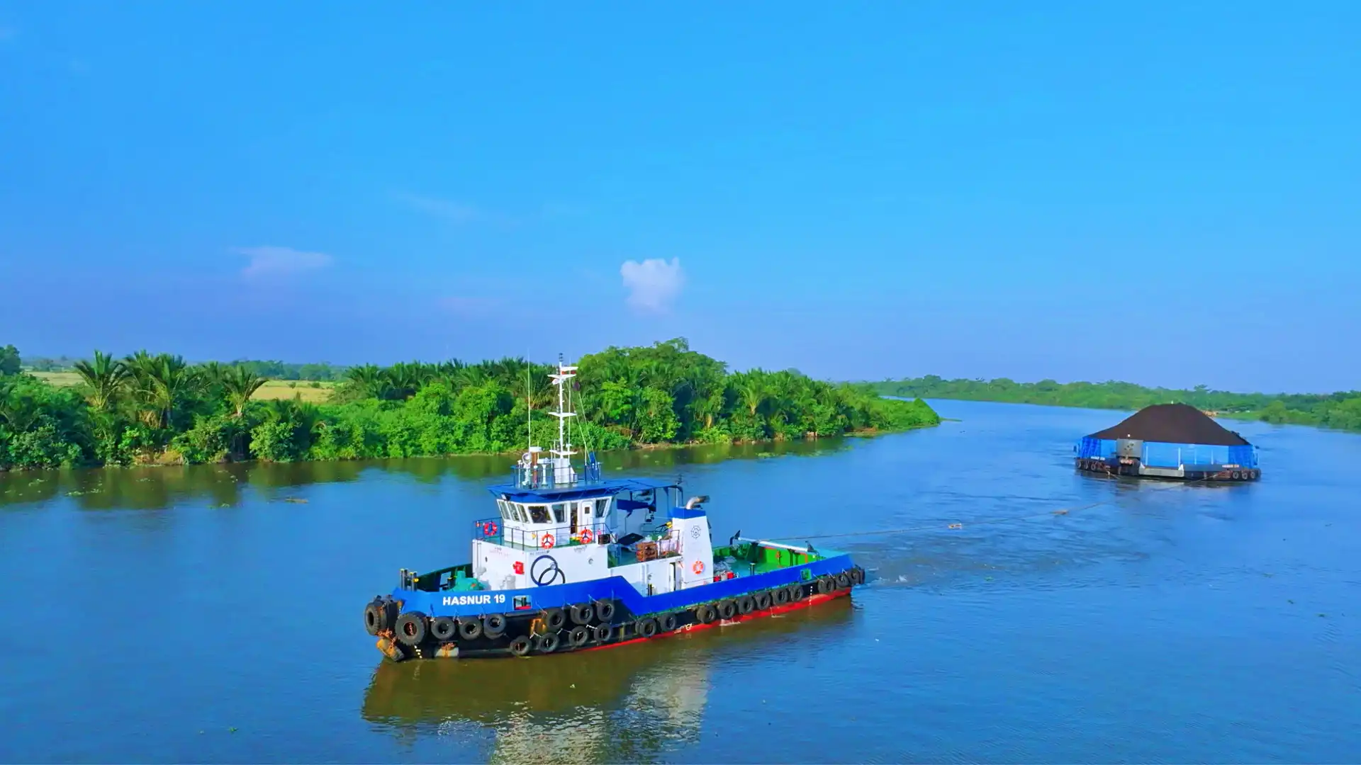 PT Hasnur Internasional Shipping Tbk (HAIS) menambah satu set armada baru yang terdiri atas tugboat TB Hasnur 25 dan barge BG Hasnur 3312 berkapasitas 10.000 metrik ton. (Foto: Dok. Hasnur Internasional)