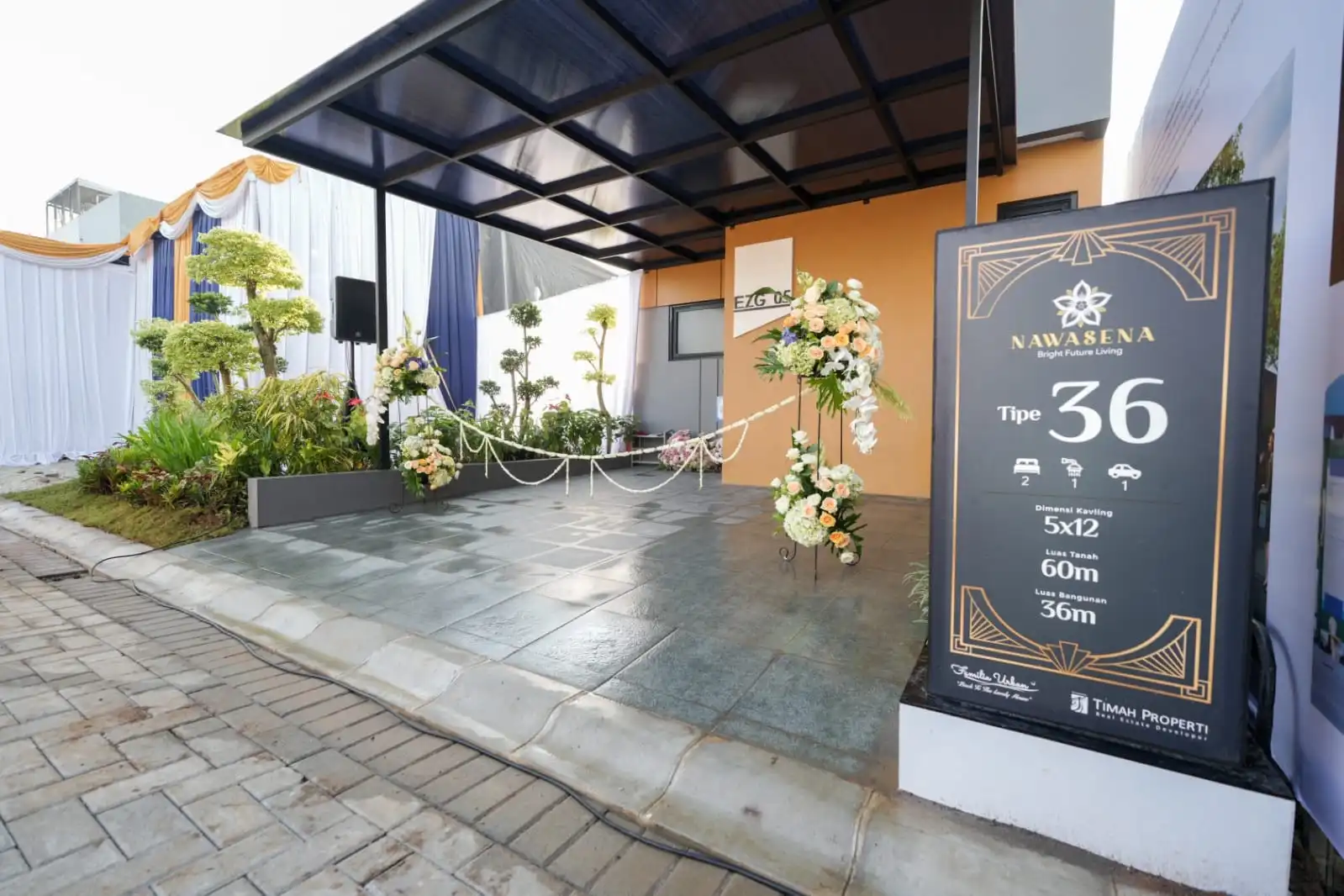 Contoh rumah cluster Nawasena yang diluncurkan Anak usaha PT Timah (Persero) Tbk atau dalam kode saham TINS  di sektor properti, PT Timah Karya Persada Properti (TKPP). Foto: Dok. TINS