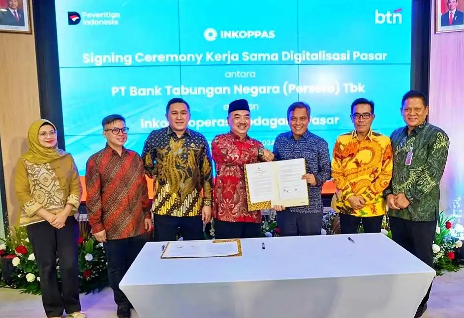 Induk Koperasi Pedagang Pasar (Inkoppas) mendorong koperasi pasar mengelola aset operasional secara mandiri sekaligus menggandeng PT Bank Tabungan Negara (Persero) Tbk (BTN) untuk mempercepat digitalisasi pembayaran dan memperluas akses pembiayaan bagi pedagang. (Foto: Kabarbursa.com/Adi Subchan)