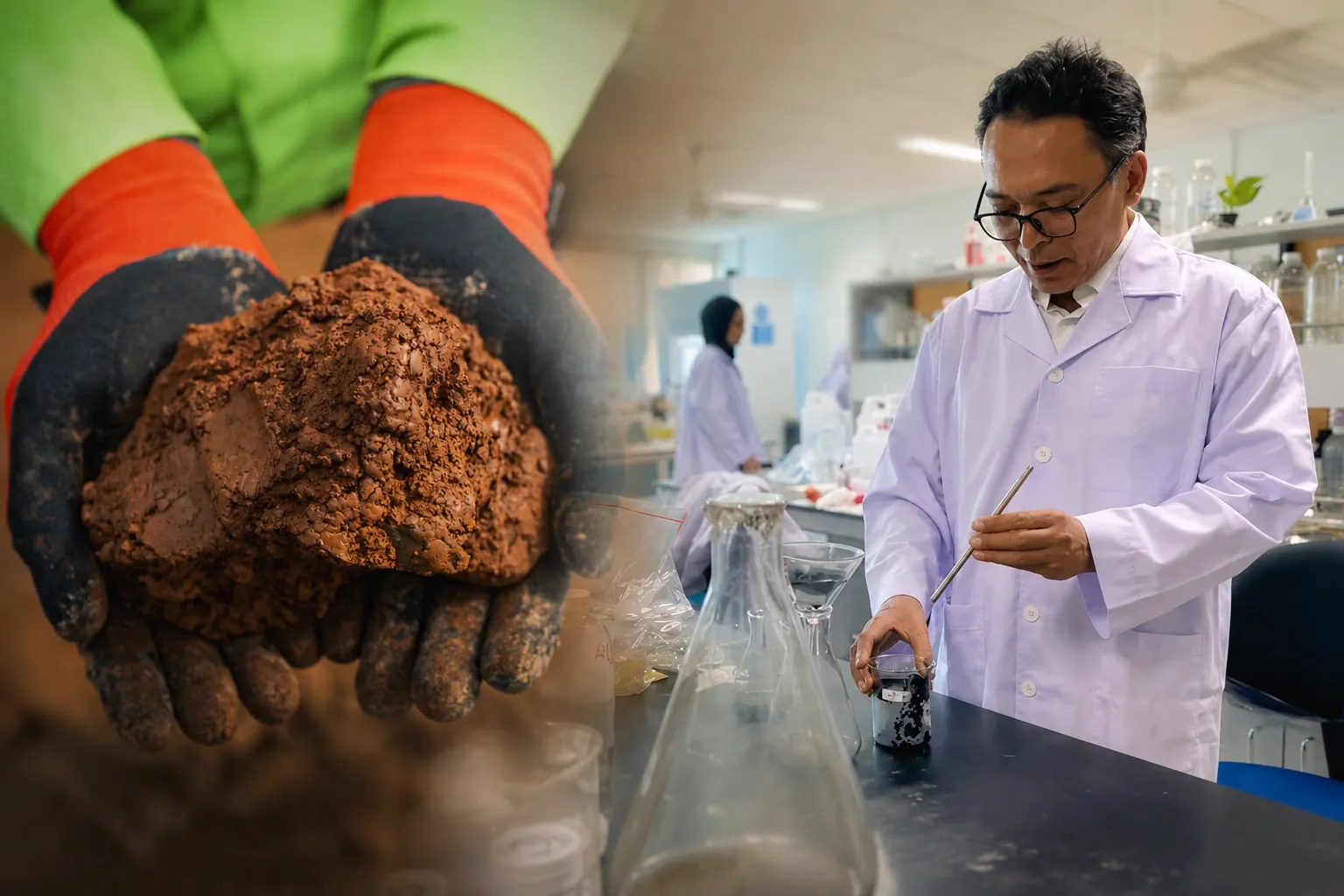 BRIN memperkenalkan teknologi baru pengolahan nikel yang memanfaatkan 98 persen material bijih, lebih hemat energi, dan minim limbah. Foto: Dok. Harita Nickel/BRIN.