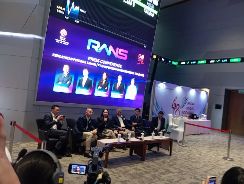 Jajaran direksi RANS melakukan konferensi pers di Main Hall, Jakarta pada Jumat, 10 Juli 2026. Foto: dok KabarBursa.com/Desty.