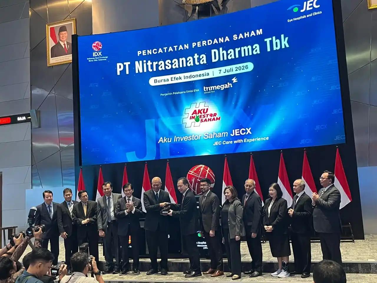 PT Nitrasanata Dharma Tbk atau JEC (JECX) resmi melantai di Bursa Efek Indonesia (Foto: Dok.Kabarbursa.com/Gusti)