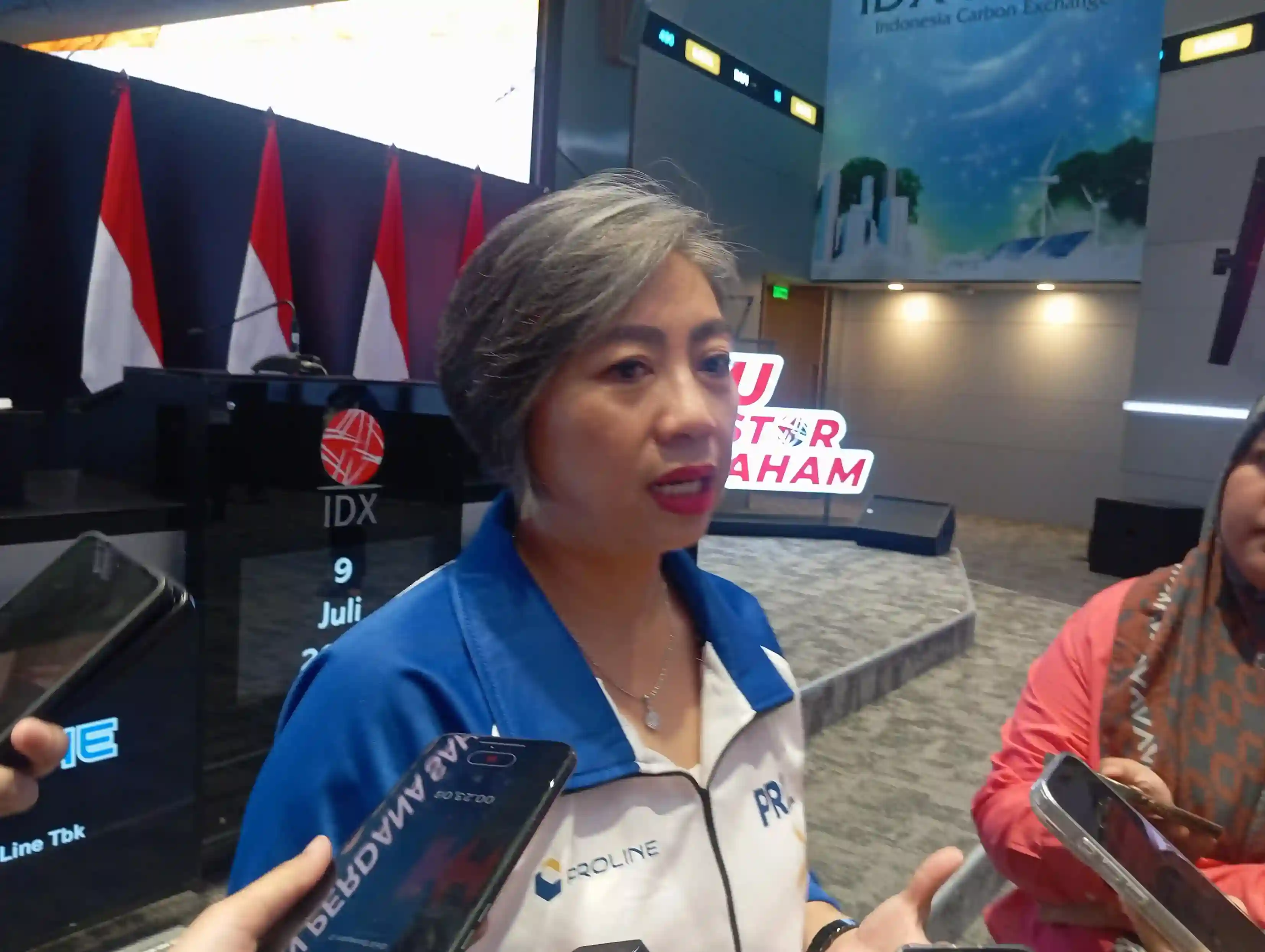 Direktur PT Prodia Diagnostic Line Tbk, Cristina Sadjaja di Main Hall BEI Jakarta, pada Kamis, 9 Juli 2026. (Kabarbursa.com/Desty)