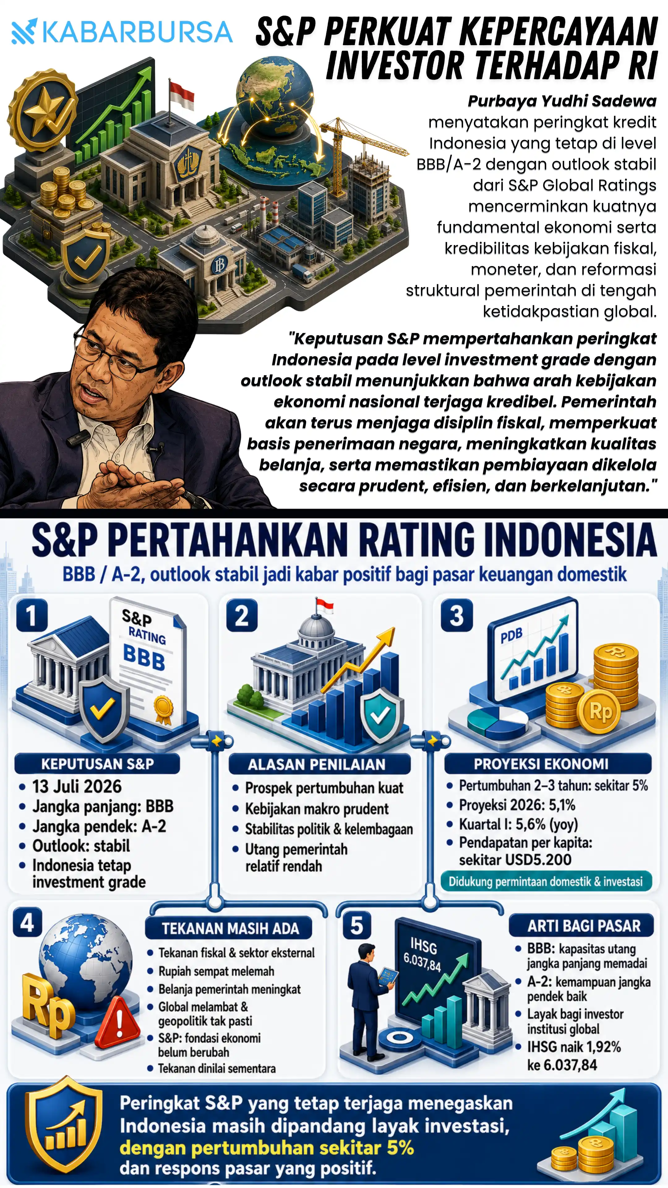 INFOGRAFIS S&P Perkuat Kepercayaan Investor terhadap RI
