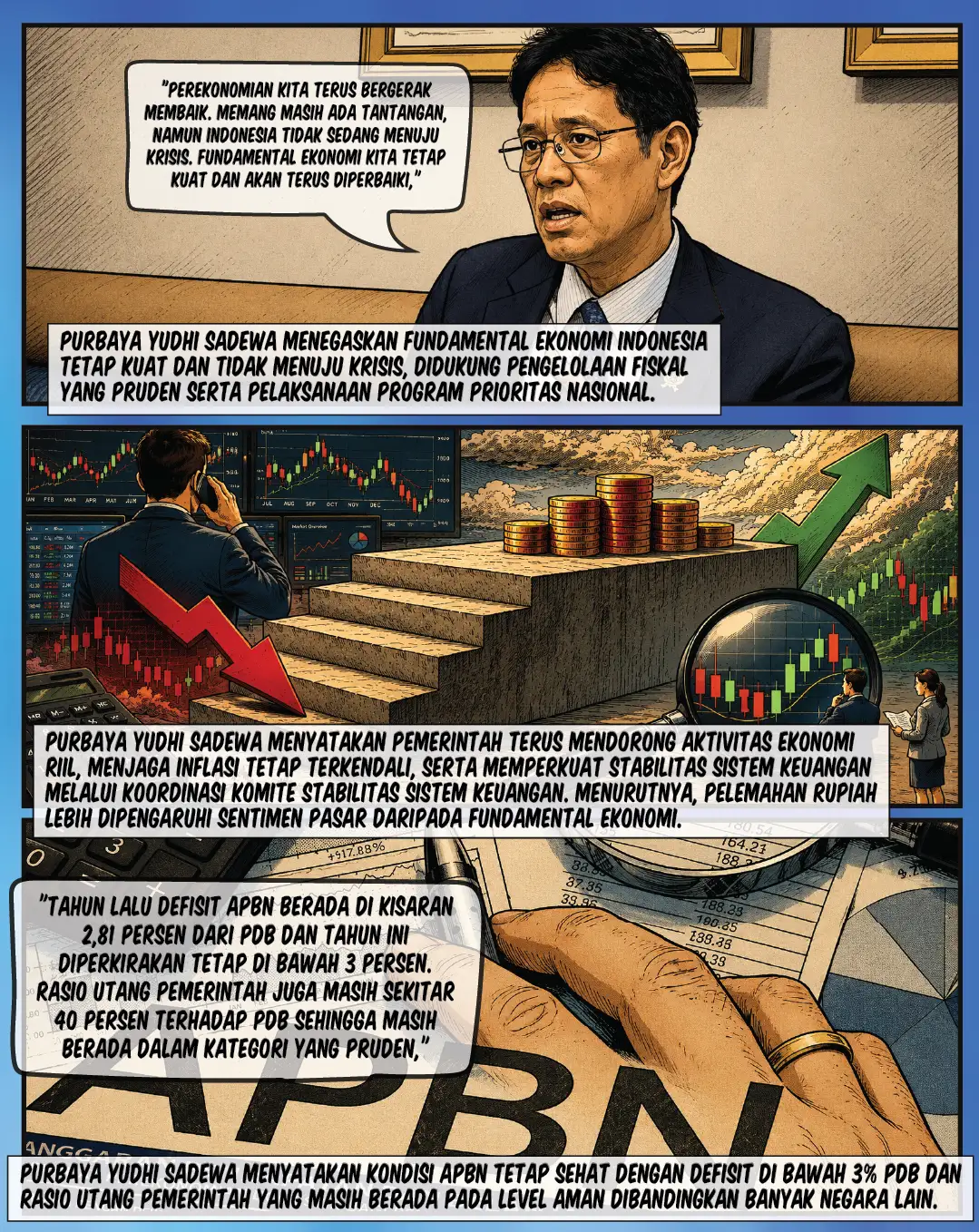 Purbaya: Indonesia Jauh dari Krisis Ekonomi