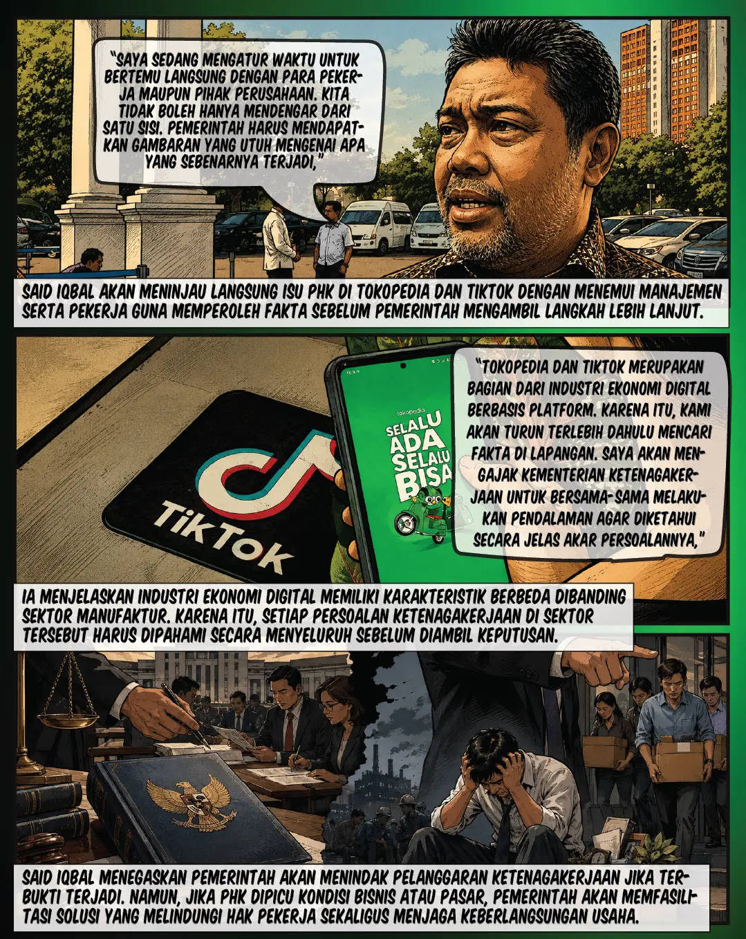 Said Iqbal Turun Langsung Usut PHK Tokopedia-TikTok