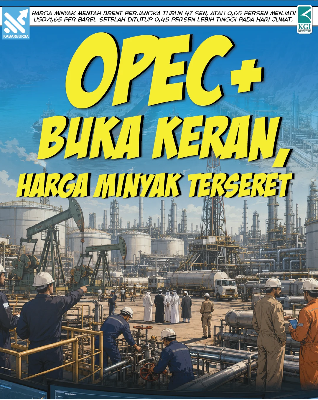 OPEC+ Buka Keran, Harga Minyak Terseret