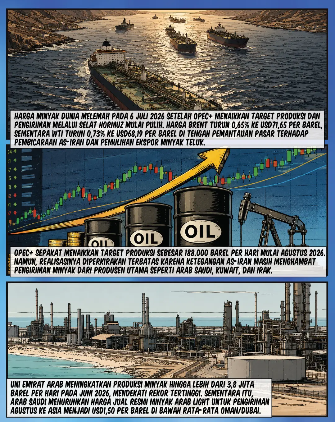 OPEC+ Buka Keran, Harga Minyak Terseret