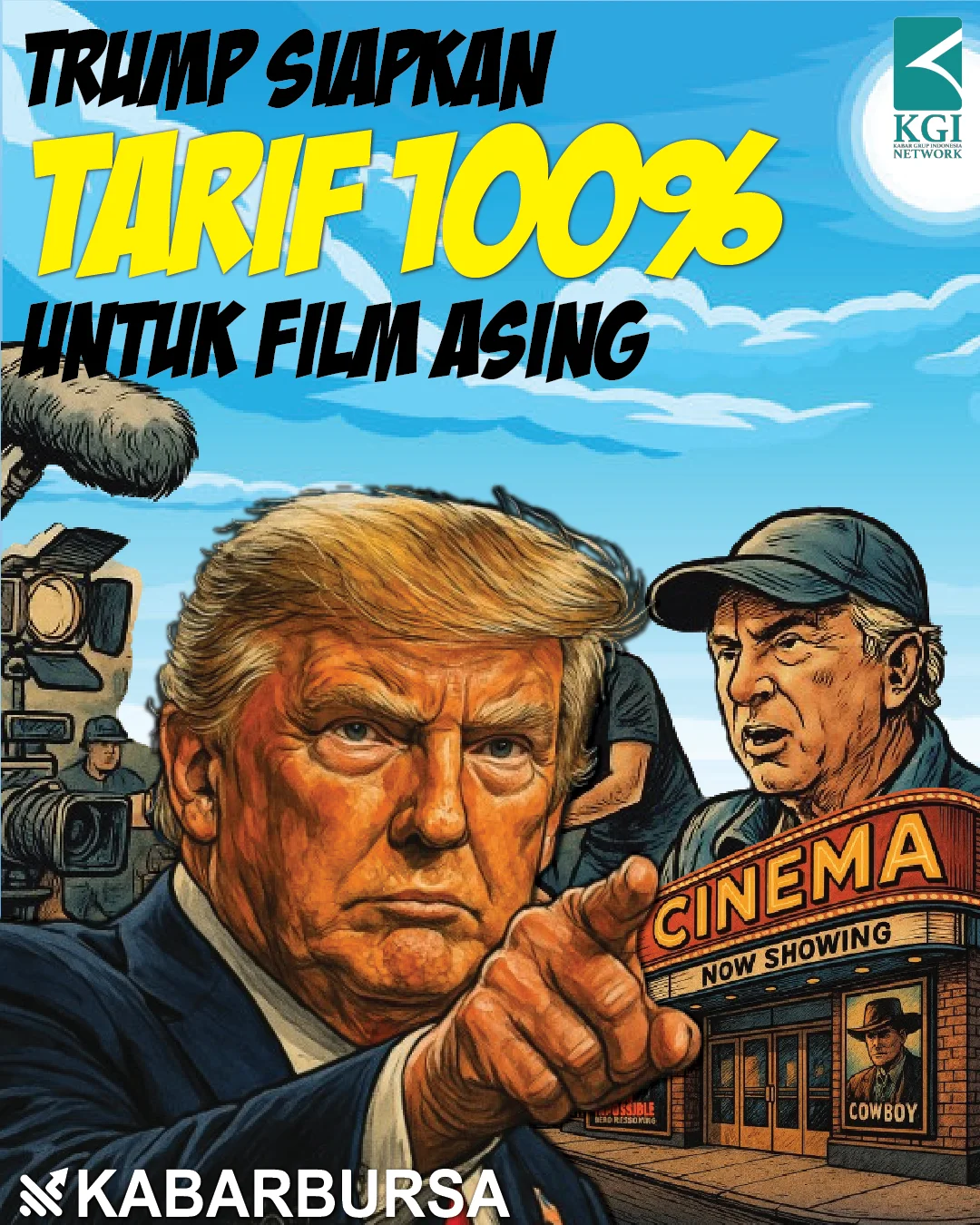 Trump Siapkan Tarif 100 Persen untuk Film Asing