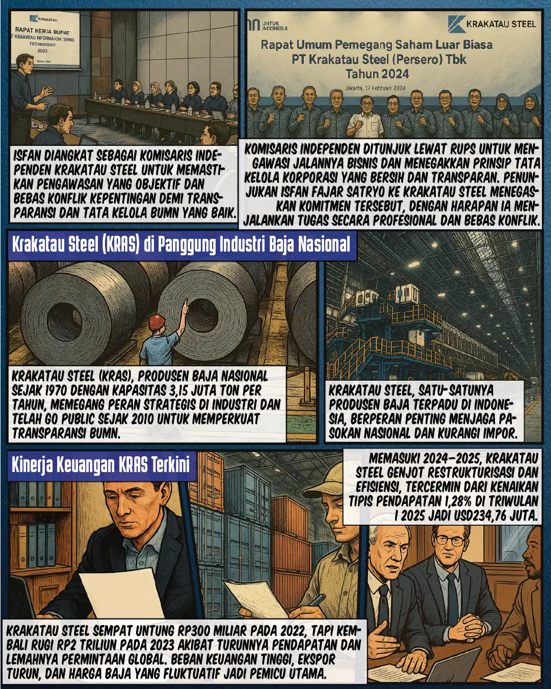 Dinamika Try Sutrisno dan Isfan di Balik Krakatau Steel