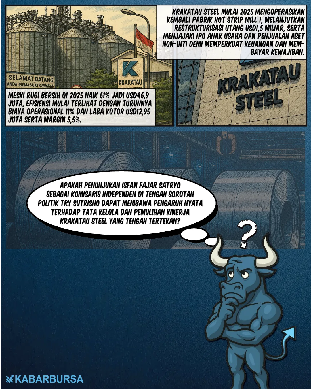 Dinamika Try Sutrisno dan Isfan di Balik Krakatau Steel