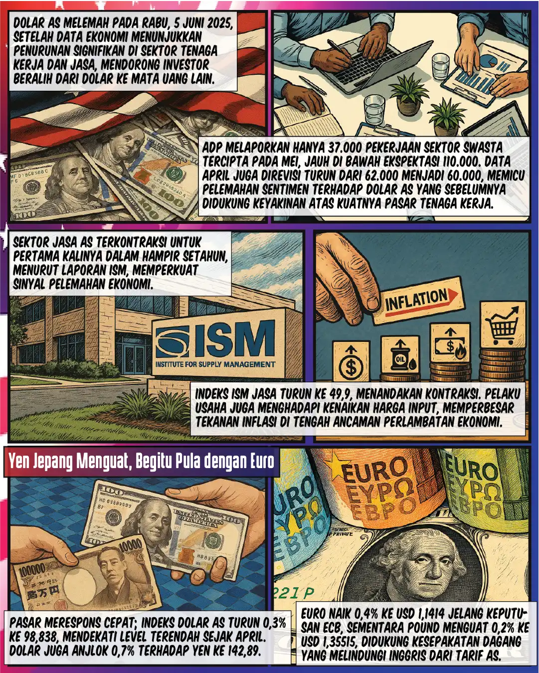 Dolar Melemah Usai Data Ekonomi AS Loyo