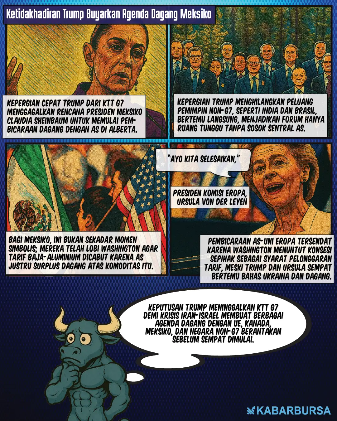 Trump tinggalkan G7, Perundingan Mandek