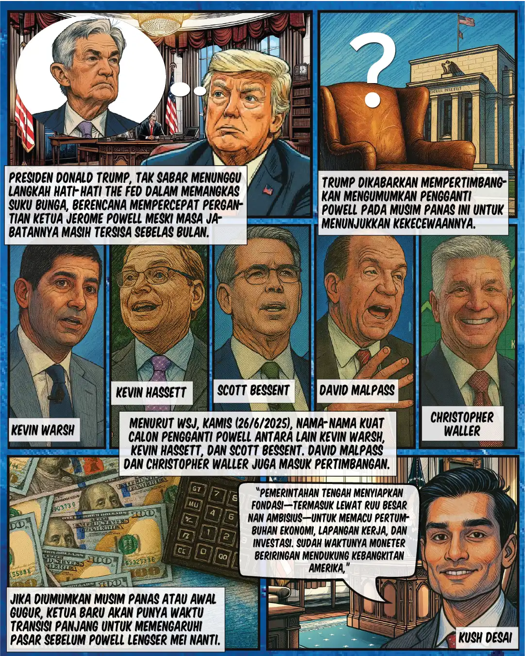 Trump Pikirkan Pengganti Powell