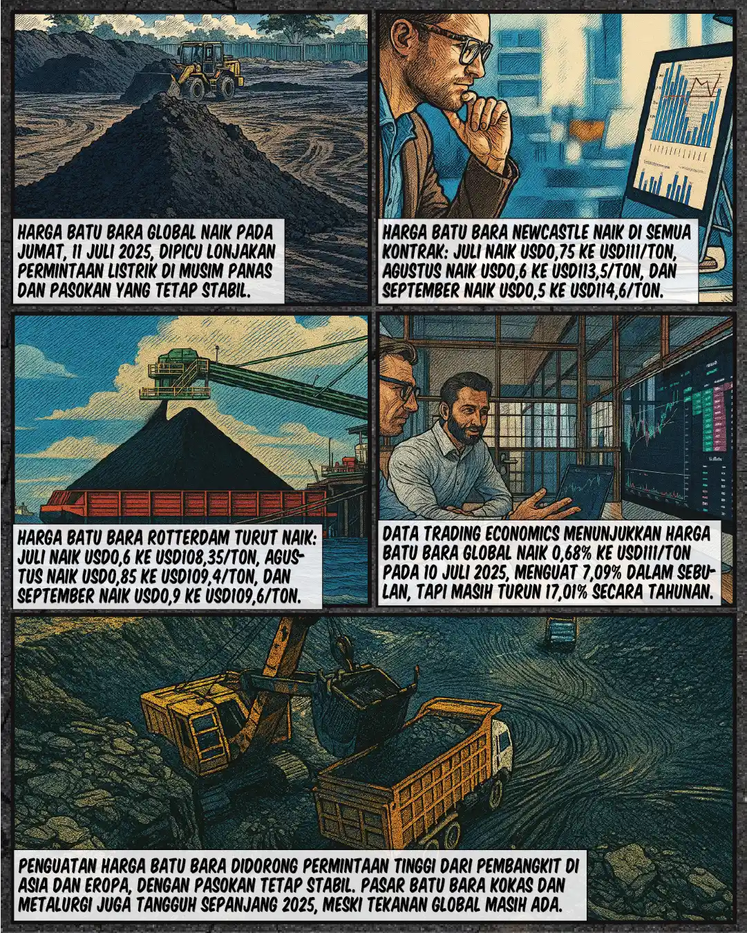 Batu Bara Menguat, Pasokan Stabil