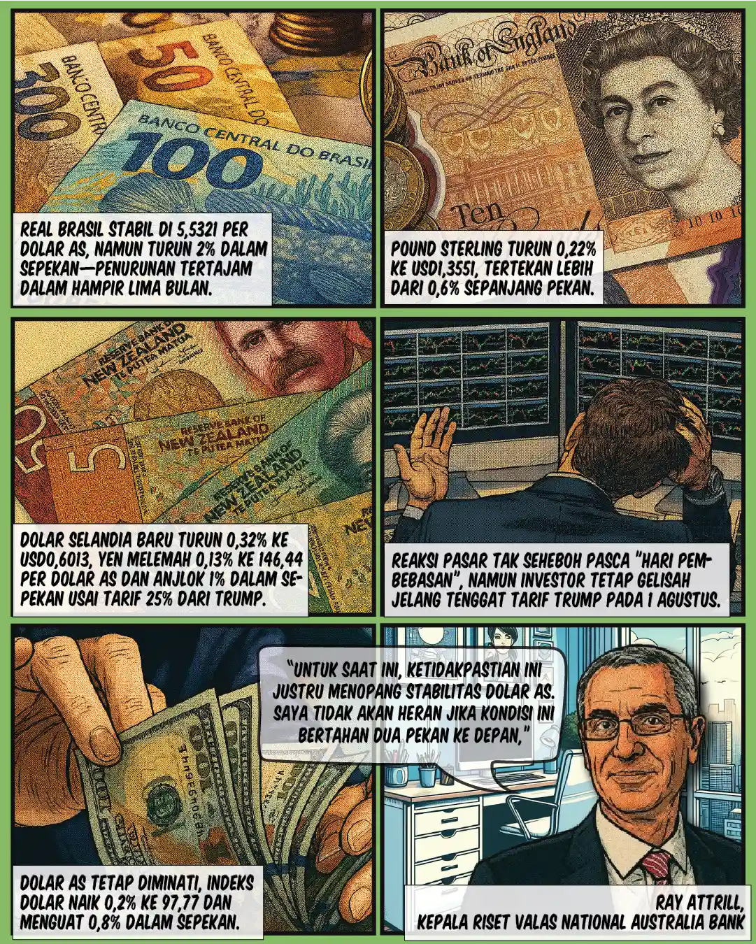 Dolar AS Perkasa Saat Pasar Bergejolak