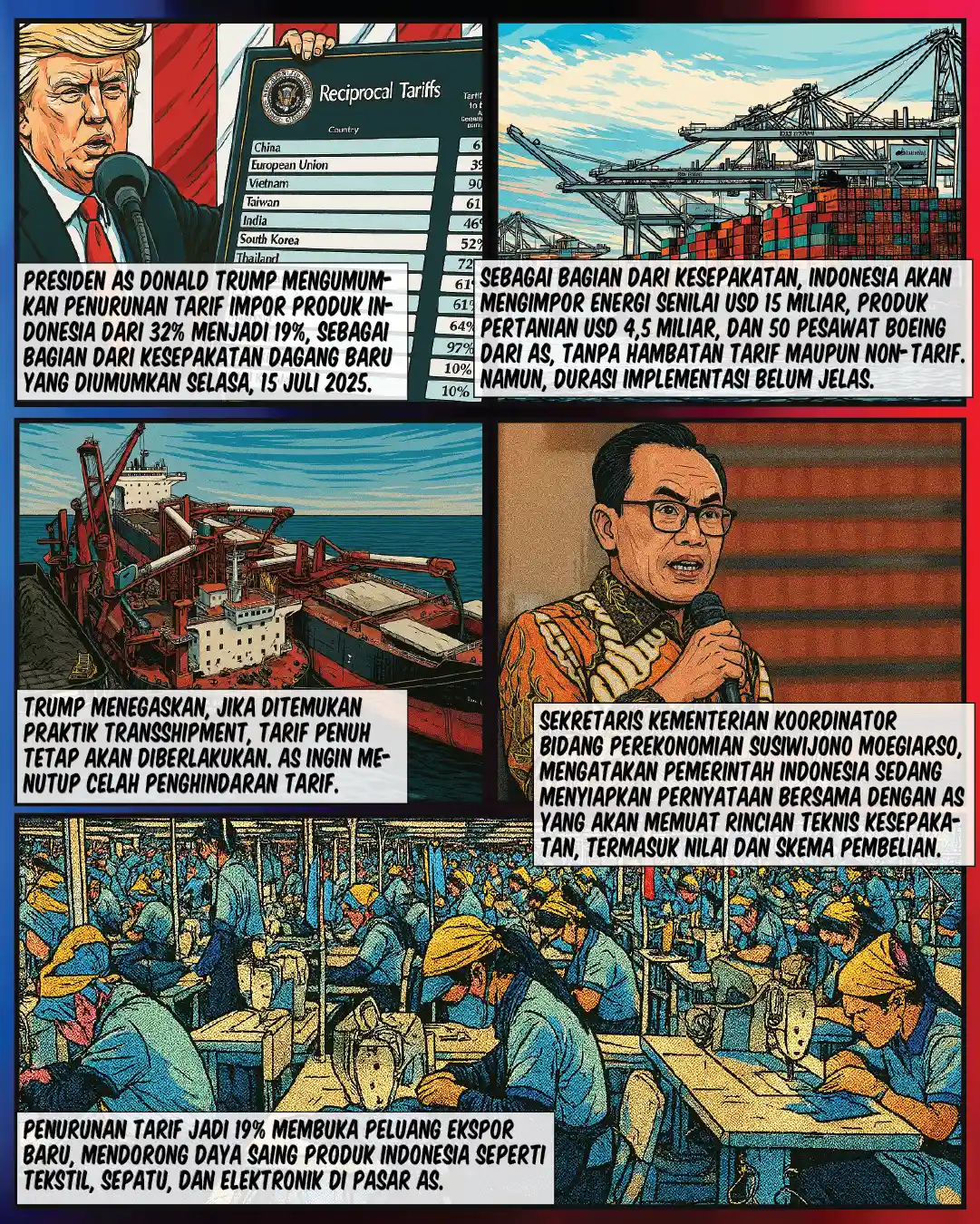 Tarif RI Turun 19%, Apa Imbalannya?