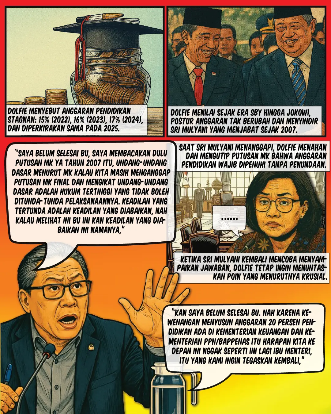 DPR Kritik Sri Mulyani soal Anggaran Pendidikan