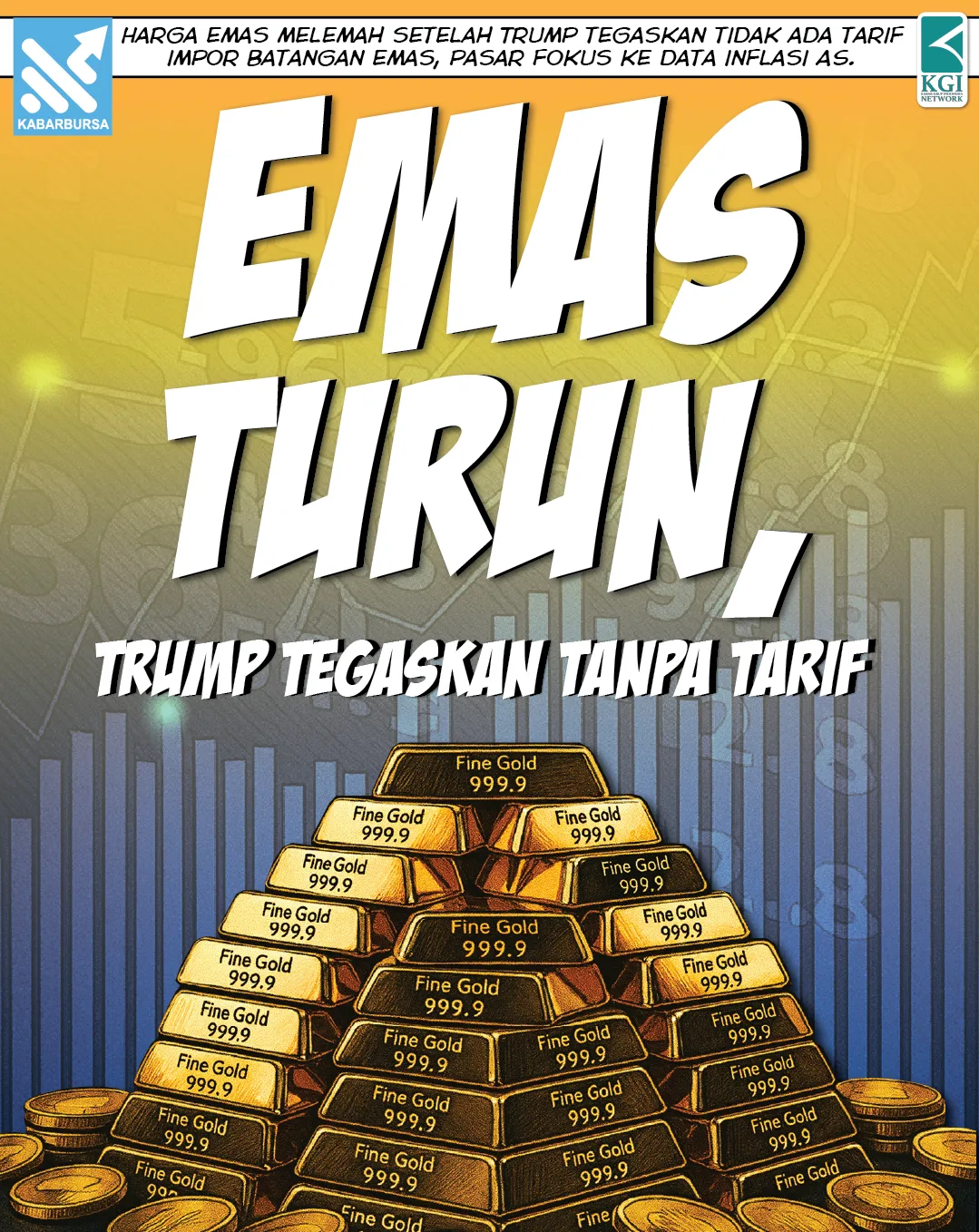 Emas Turun, Trump Tegaskan Tanpa Tarif