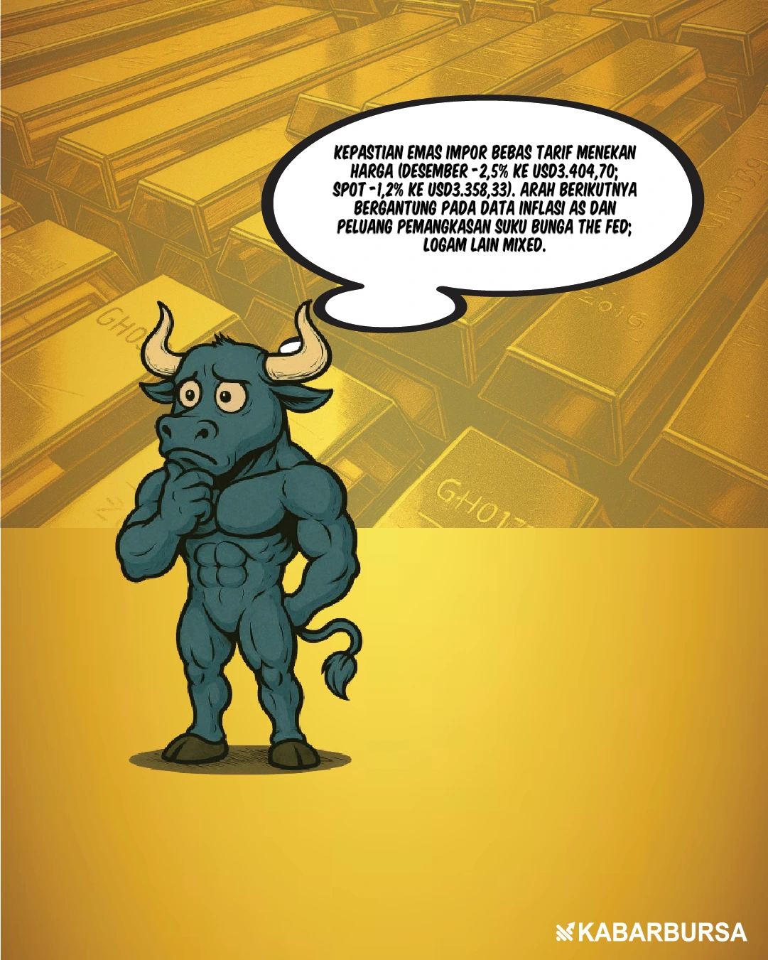 Emas Turun, Trump Tegaskan Tanpa Tarif