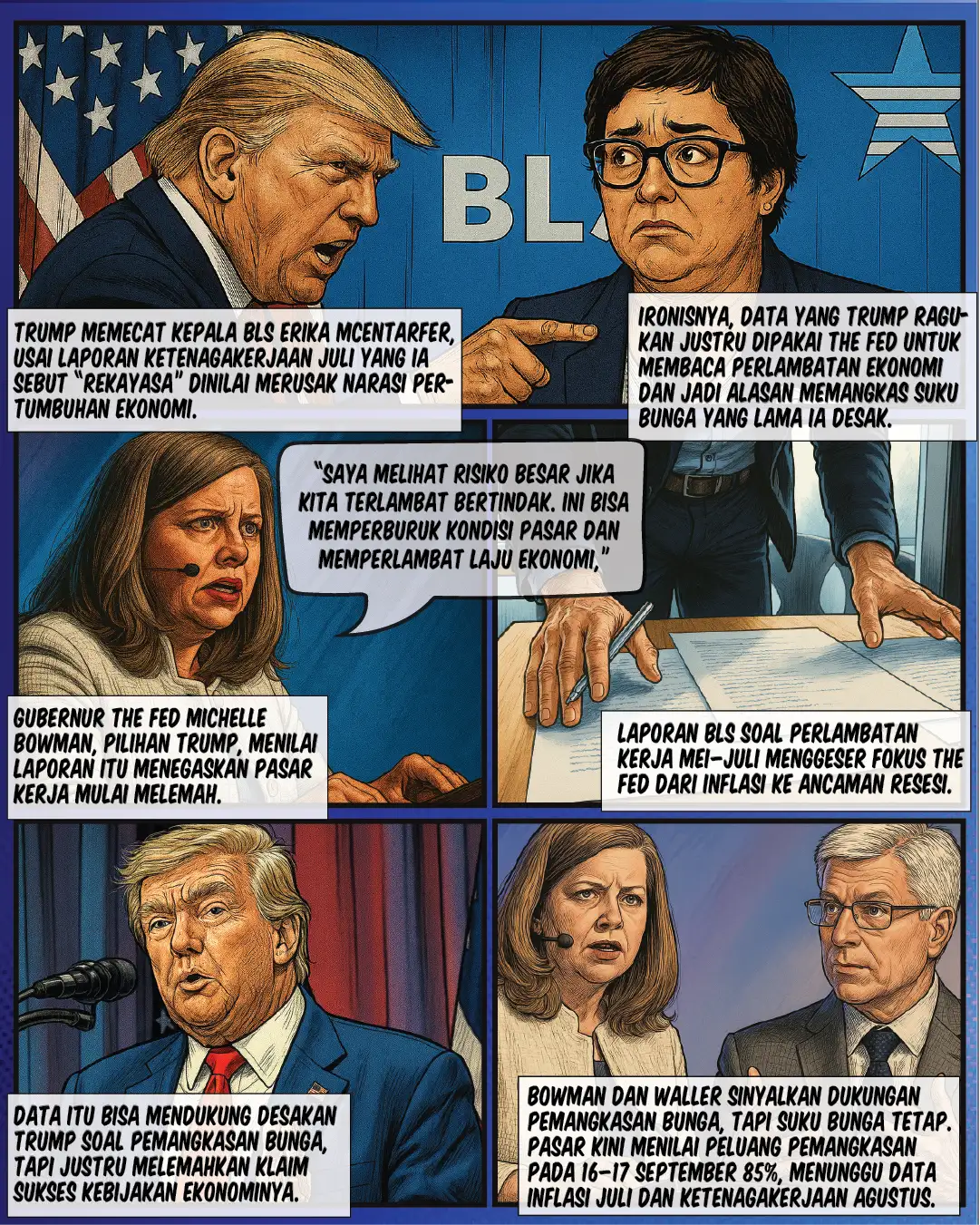 Trump Tantang BLS, The Fed Gunakan untuk Strategi