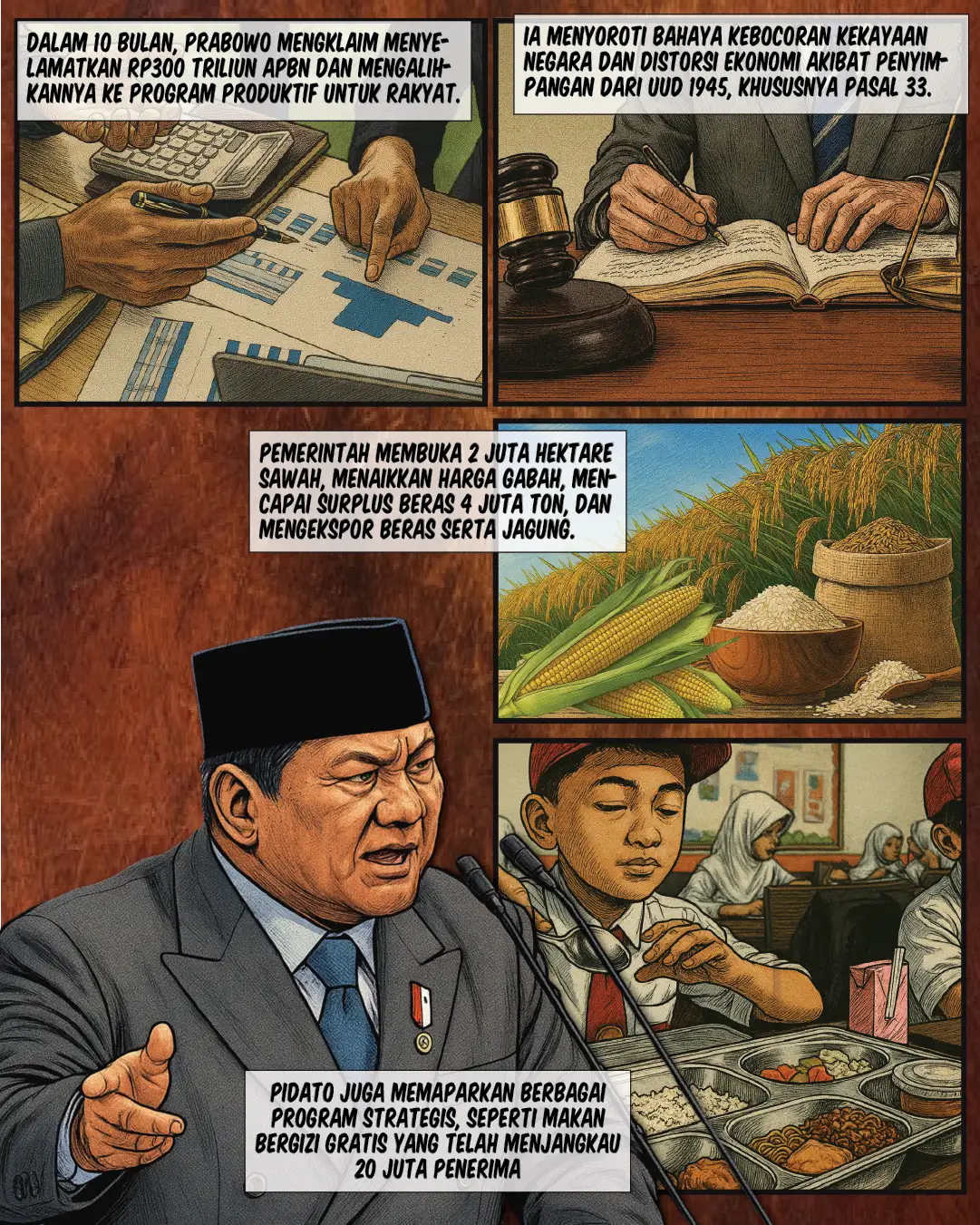 Capaian Prabowo di HUT ke-80 RI