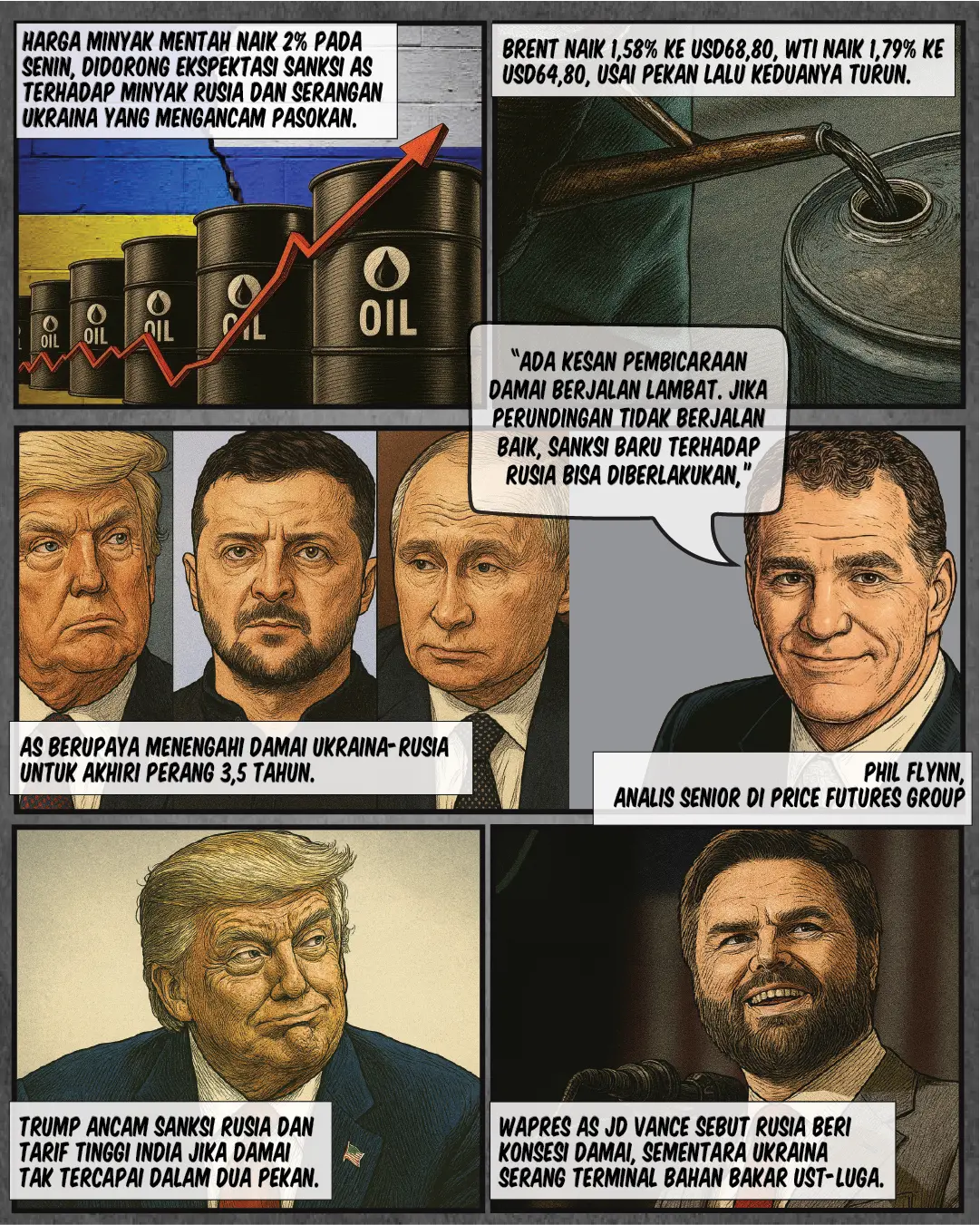 Minyak Naik 2%, Perang Rusia–Ukraina Jadi Sorotan