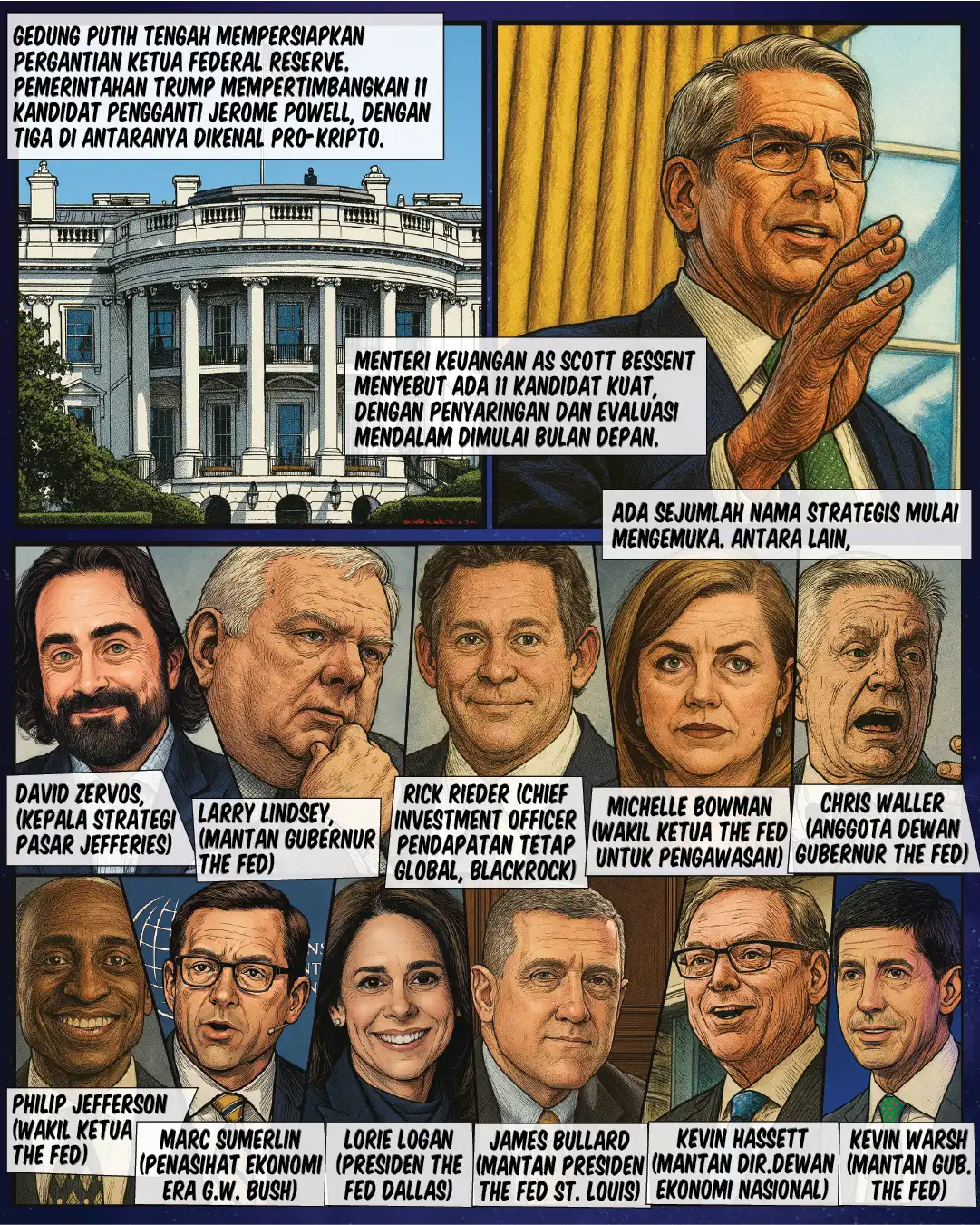 Trump Siapkan Pengganti Powell, The Fed Dekati Kripto?