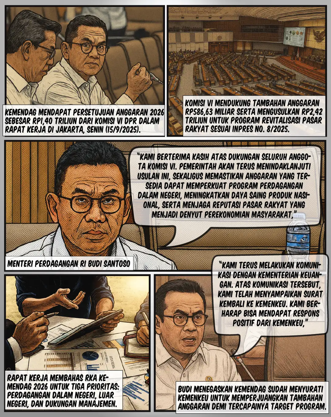 DPR Setujui Anggaran Kemendag Rp1,40 T