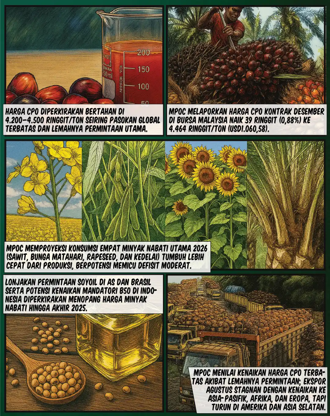 CPO Menguat, Pasar Tertekan