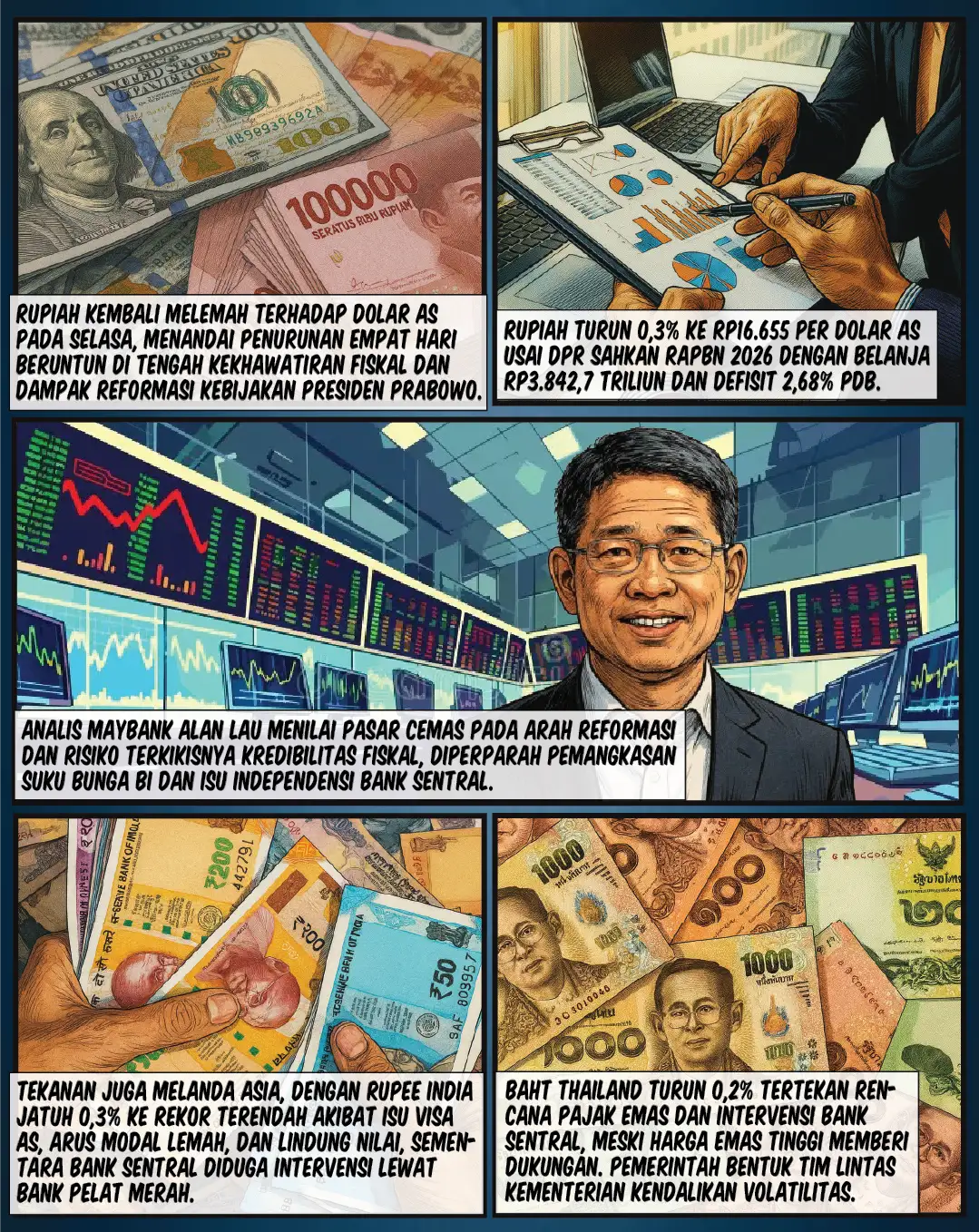 Rupiah Melemah, Defisit RAPBN Jadi Sorotan