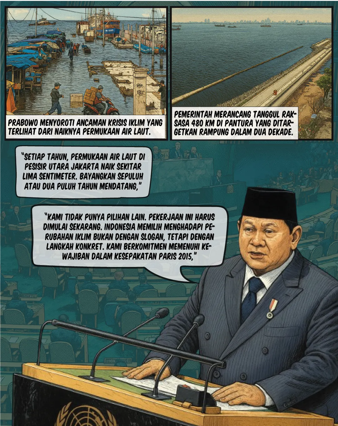 Prabowo Dorong Lumbung Pangan & Tanggul Raksasa