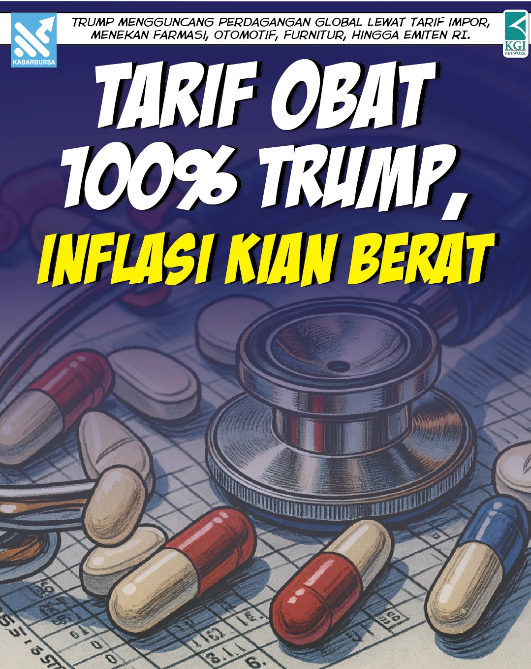 Tarif Obat 100% Trump, Inflasi Kian Berat