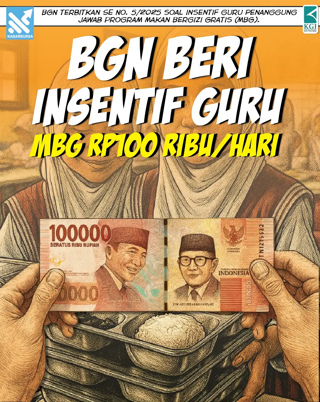 BGN Beri Insentif Guru MBG Rp100 Ribu/Hari