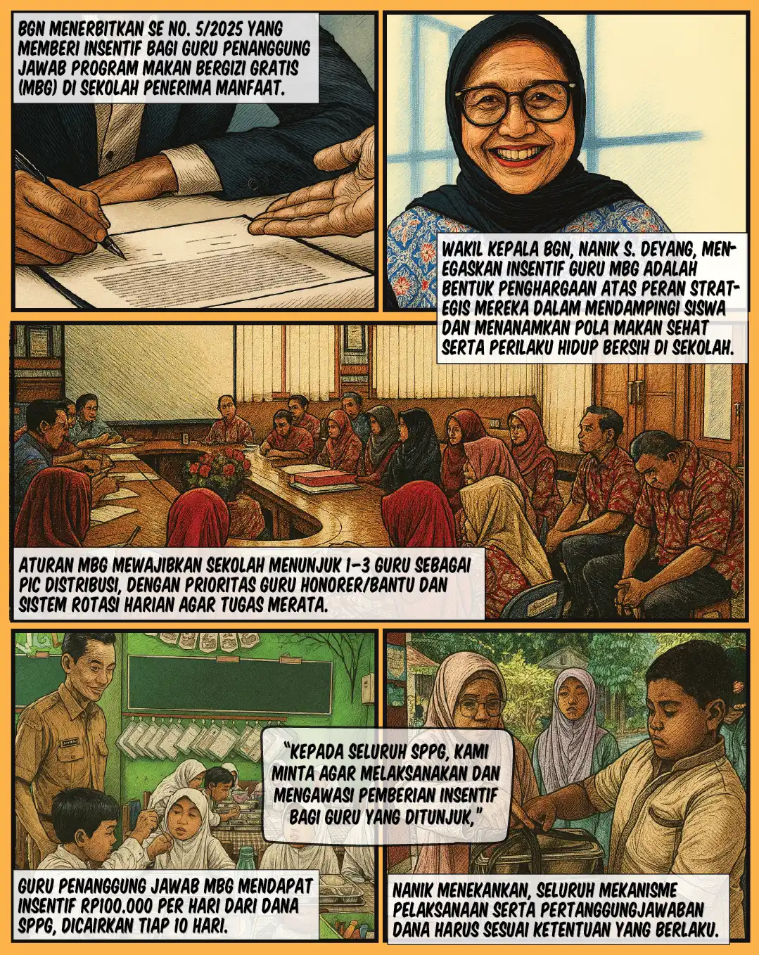 BGN Beri Insentif Guru MBG Rp100 Ribu/Hari