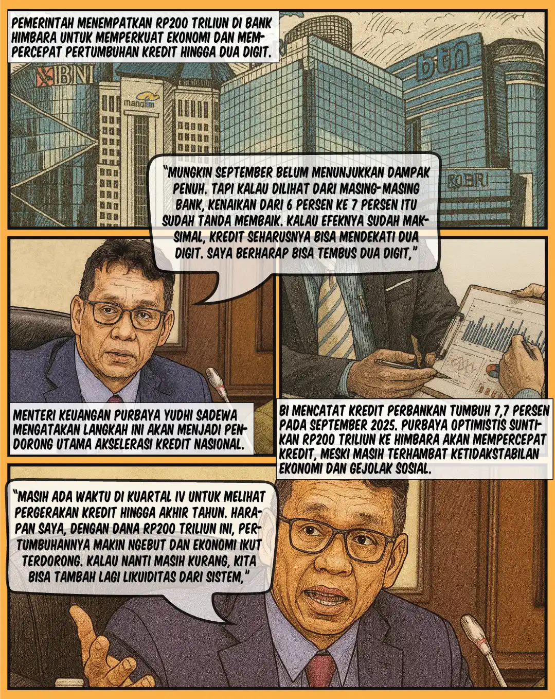 Penyaluran Kredit Seret, Optimisme Menkeu Diuji