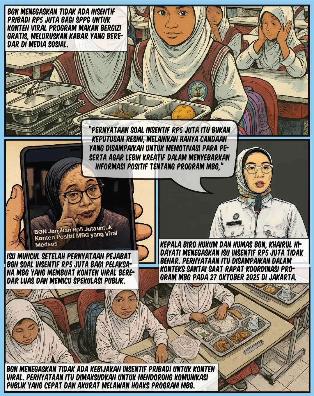 BGN Klarifikasi Isu Insentif dan Batas Porsi