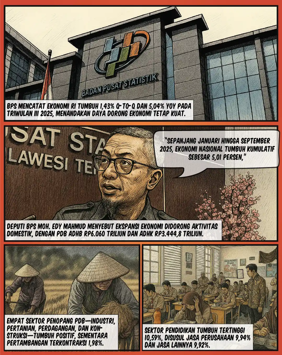 Ekonomi RI Tumbuh 5,04% di Kuartal III 2025