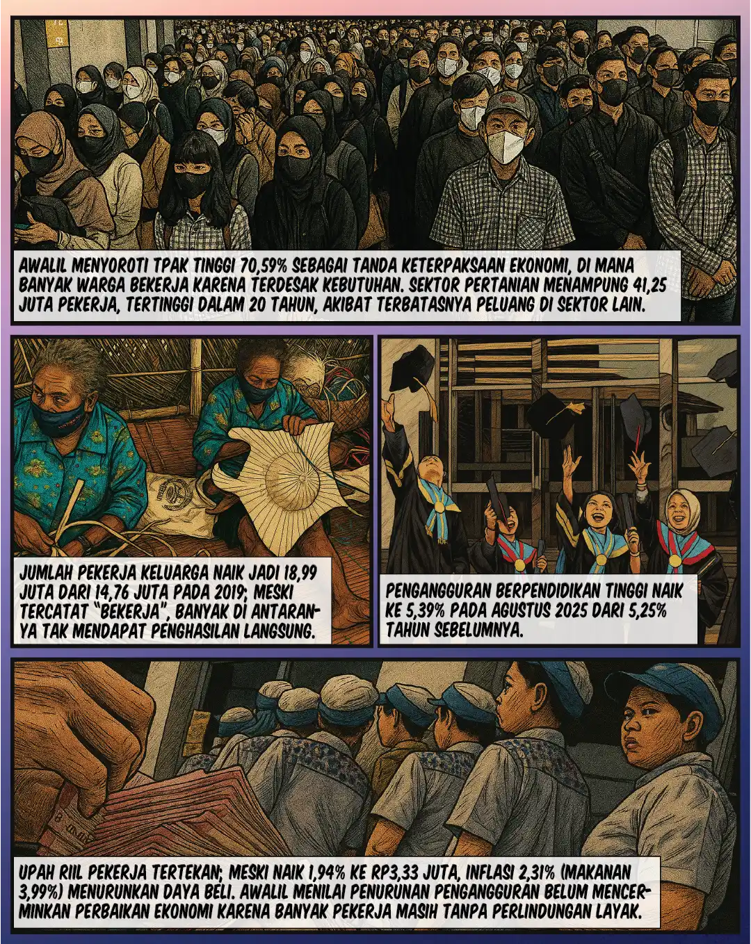 Ketenagakerjaan Memburuk Meski Pengangguran Turun