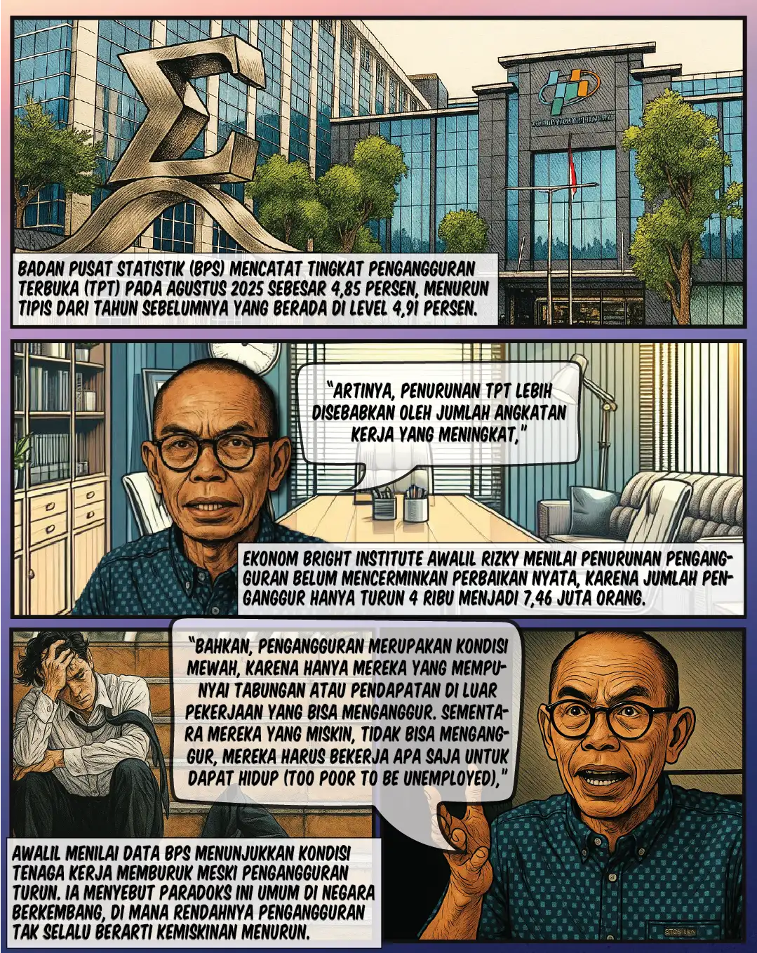 Ketenagakerjaan Memburuk Meski Pengangguran Turun