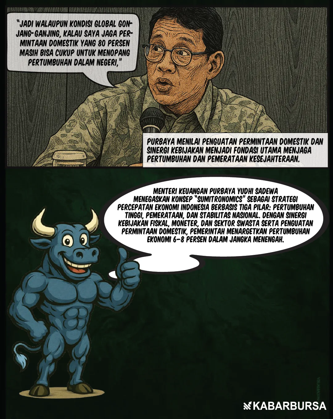 Purbaya Targetkan Pertumbuhan 6–8% lewat Sumitronomics